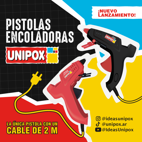 Pistola Encoladora " UNIPOX " Grande 40 W Con Pico Aislado + 2 BARRAS GRATIS! ! - EXCELENTE CALIDAD - CON 2 METROS DE KBLE (6 MESES DE GARANTIA)