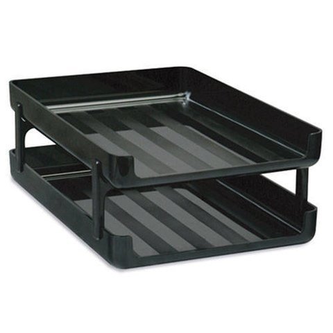 Bandejas DOBLE Pizzini // Negro // Oficio x 2 pisos Con separación