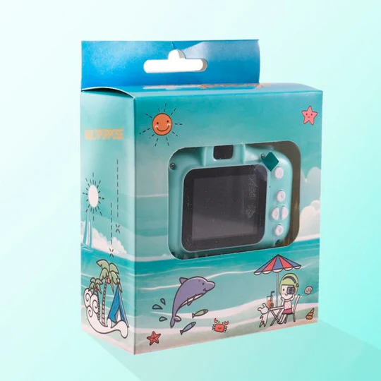 Camarita Digital Infantil * Celeste * Fotos + Videos + Filtros + Juegos  Recargable (Memoria SD NO INCLUIDA)