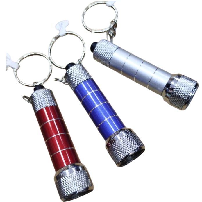 Llaveros * Linterna de Metal Azul * c/ Piilas incluidas