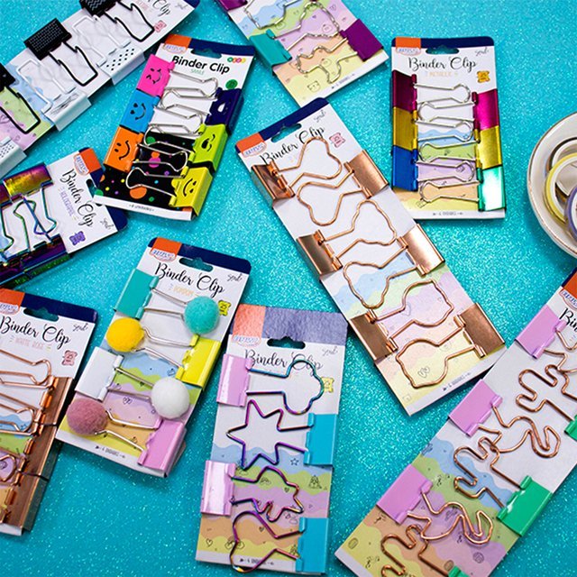 Binder Clip BRW "Animals" 25mm blíster x 6