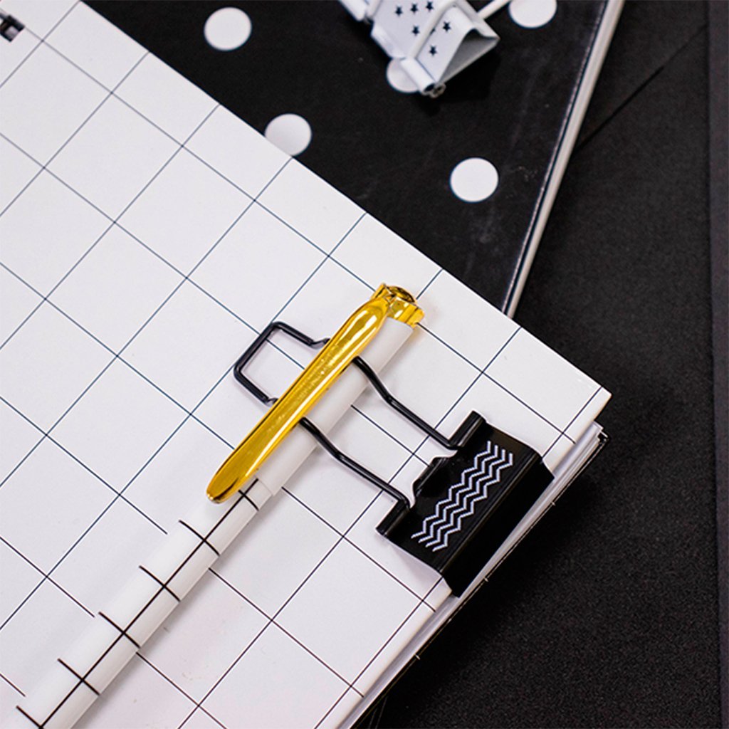 Binder Clip BRW "Texture" Neón 25mm blíster x 6 (Porta Lapicera)