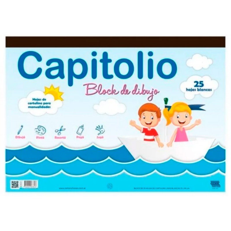 BLOCK DE DIBUJO "CAPITOLIO” NUMERO 5 BLANCO ( 25 HOJAS)