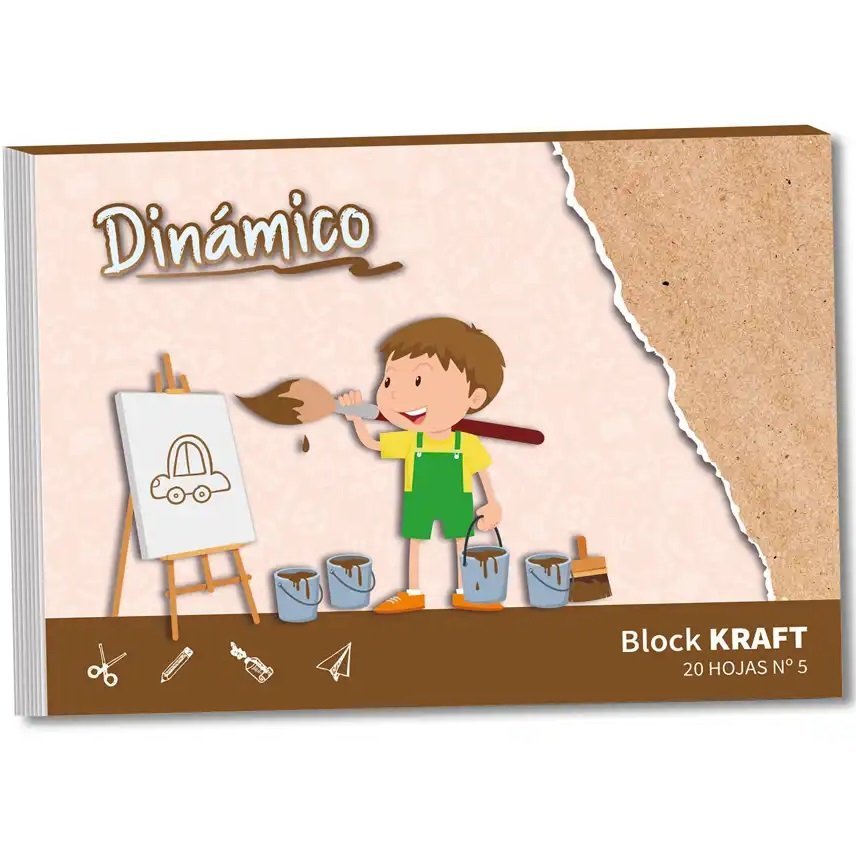 BLOCK DE DIBUJO "PAPEL MADERA” Dinamico NUMERO 5