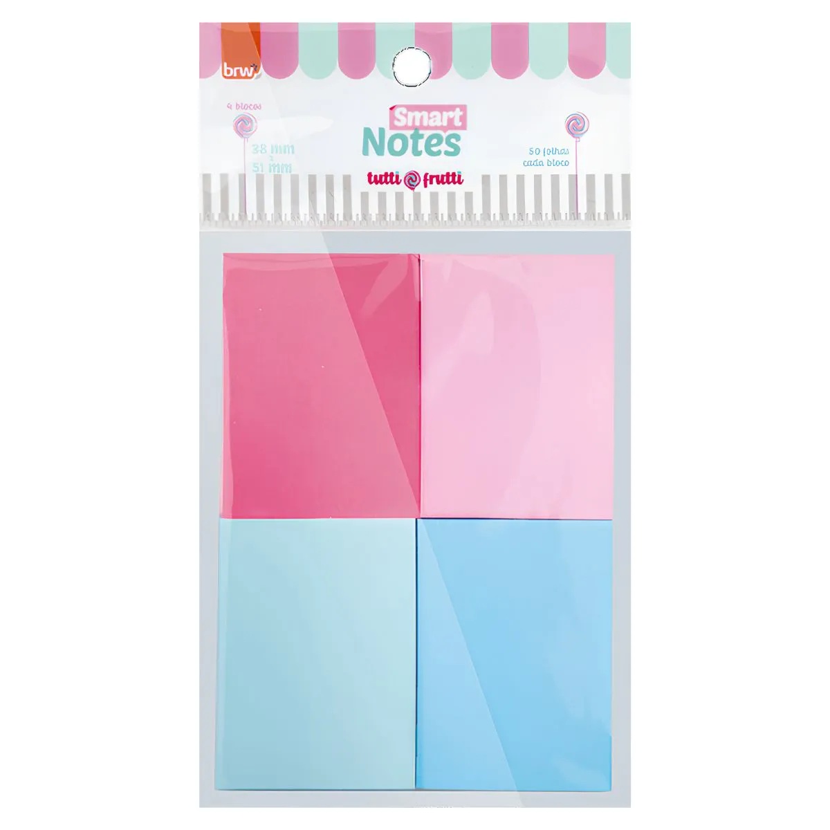 Notas Adhesivas BRW "TUTTI FRUTTI" x 4 Colores