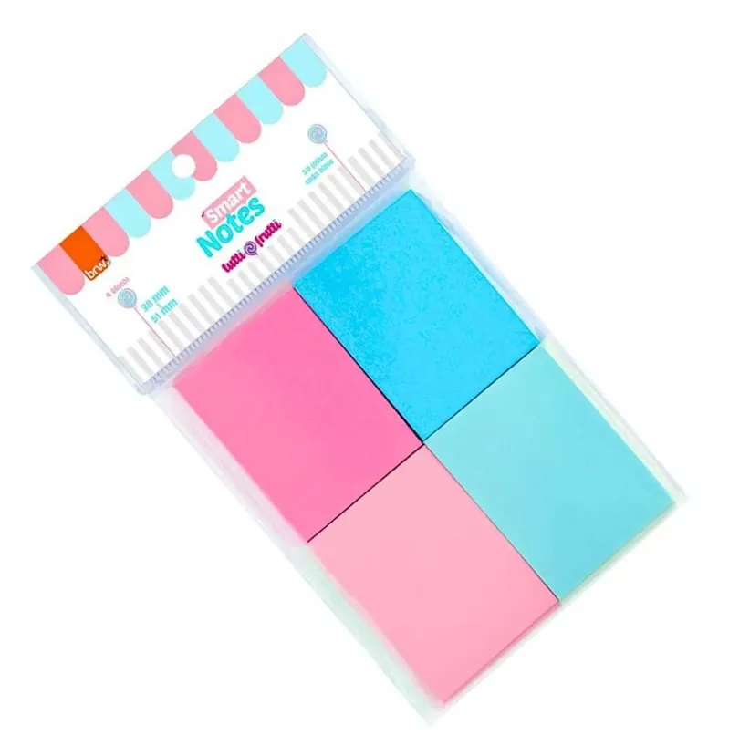 Notas Adhesivas BRW "TUTTI FRUTTI" x 4 Colores