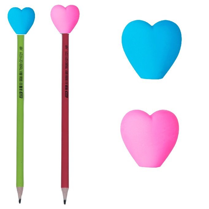 Goma de Borrar BRW * CORAZON * Para Punta de Lapiz