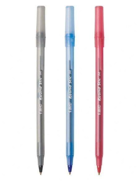 ||OFERTA EFECTIVO / TRANSFERENCIA|| Lapicera Bic Trazo Medio Round Stick * Caja x 12 *