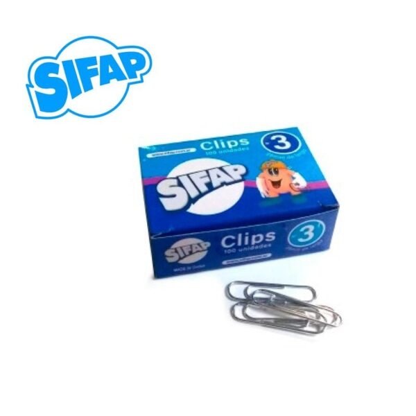 Clips Sifap Metalicos N° 3 (28mm) Cajita x 100 unidades