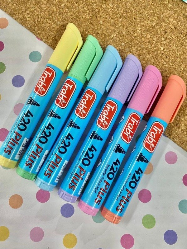 Marcadores Trabi PASTEL x 6 (Punta Redonda)