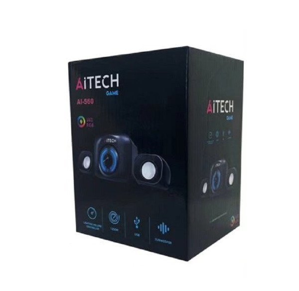 Parlantes USB " AITECH GAME 2.1 SUBWOOFER " para PC 500w + 300w