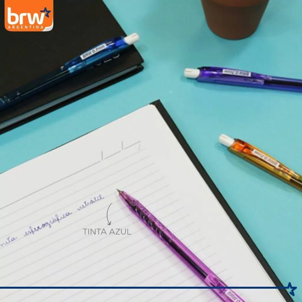 LAPICERA RETRACTIL BRW - TRAZO ULTRA FINO - (TINTA AZUL)