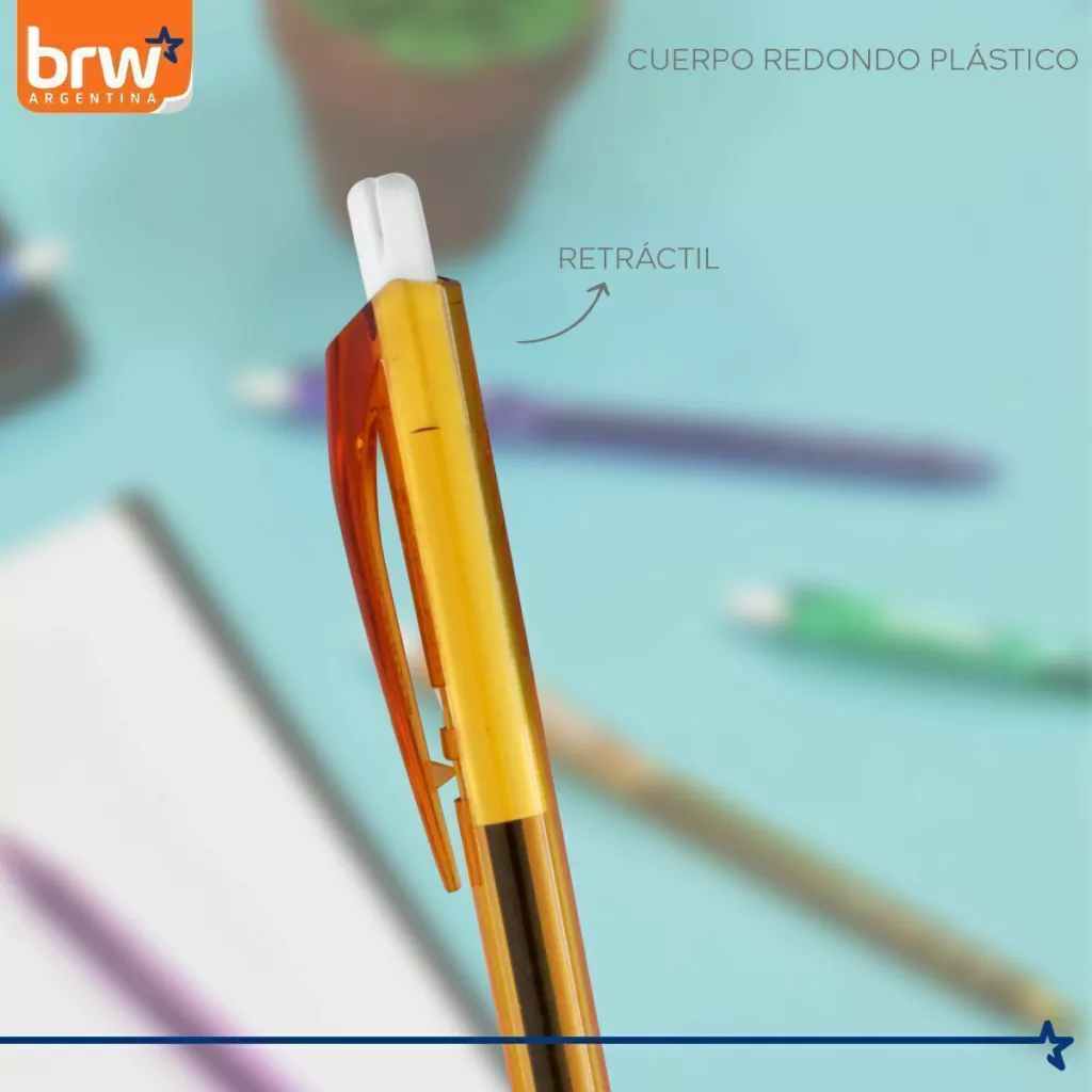 LAPICERA RETRACTIL BRW - TRAZO ULTRA FINO - (TINTA AZUL)