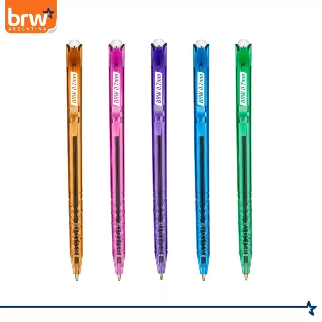 LAPICERA RETRACTIL BRW - TRAZO ULTRA FINO - (TINTA AZUL)