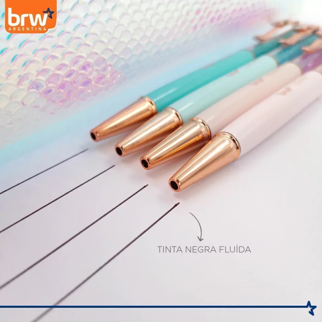 Lapiceras Metalicas * PASTEL c/ Flor y Diamante * PREMIUM Regalo BRW
