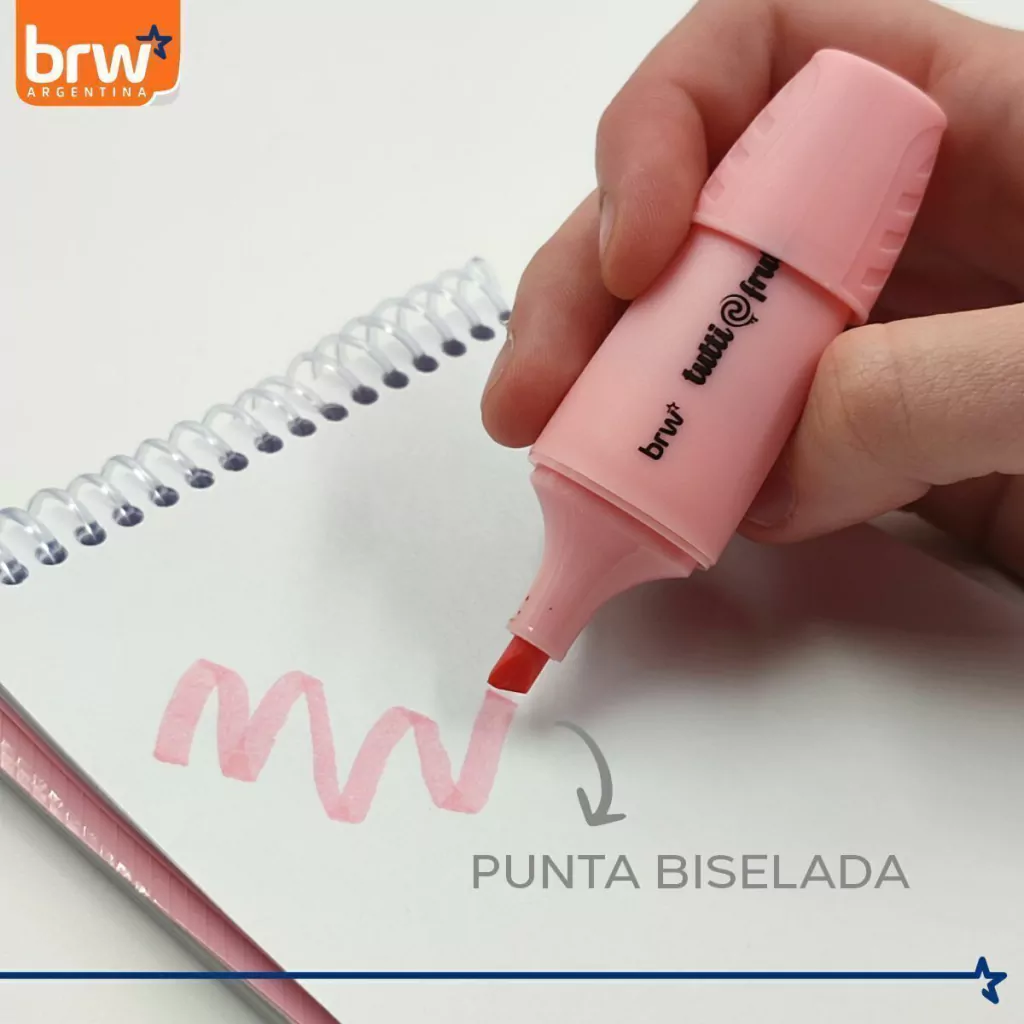 Mini Resaltadores BRW * Con AROMAS * x 4 unidades (Pastel y Flúo) P/ REGALO