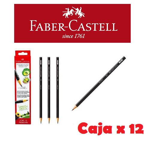 Lapiz Negro Faber Castell Grafito // CAJA X 12 //