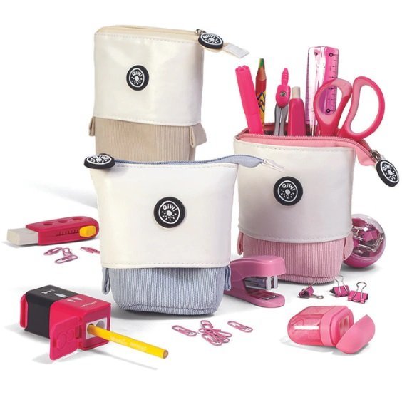 CARTUCHERA PORTA LAPIICES * QIWI ORGANIZADOR * RETRACTIL (MEDIANA) CAW139