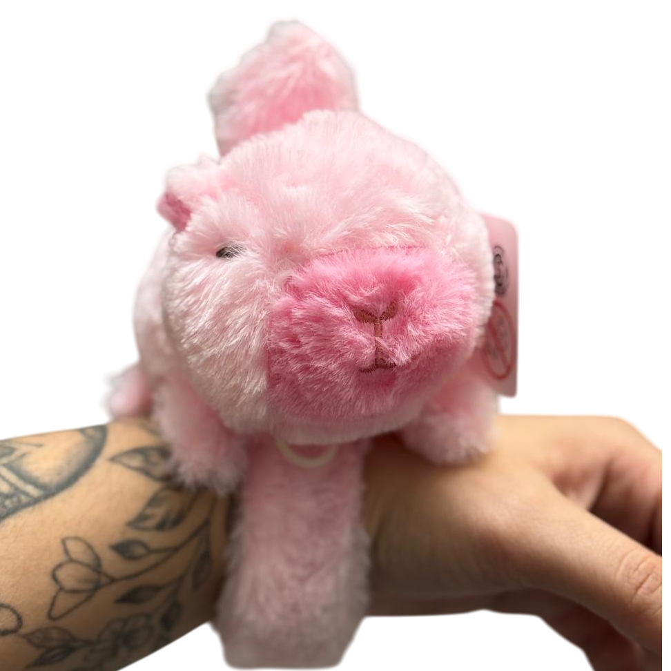 Peluches Capibara - Pulsera Rosa- (Mueve Colita)