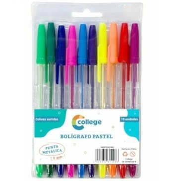 Lapiceras de color College x 10