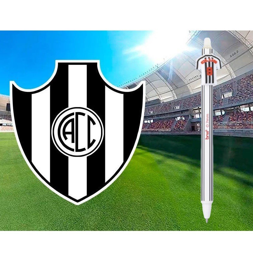 Lapicera BORRABLE Retráctil " CENTRAL CORDOBA " (Tinta Azul) Trazo Fino BRW (C/ Repuesto PELIKAN)