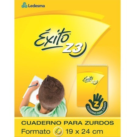 Cuaderno Tapa Dura * ZURDOS  *  EXITO 50 HOJAS RAYADO (TAMAÑO GRANDE N°3 / A3) 19x24