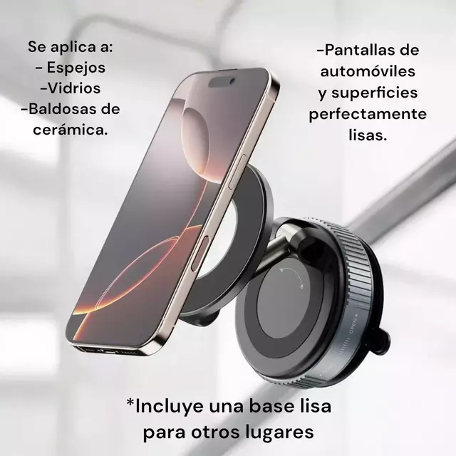 SOPORTES PARA CELULAR " MAGNETICO GIRATORIO 360° " IMANTADO C/ ADHESIVO VEHICULOS