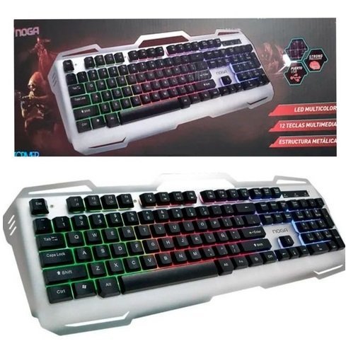 TECLADOS RETROILUMINADOS GAMER * METALICOS * NOGA NKB - K10