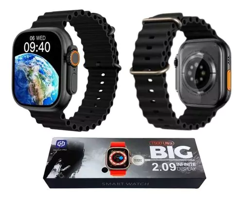 Reloj "Z59 ULTRA NEGRO" Smart Watch BIG (Carga Inalambrica)