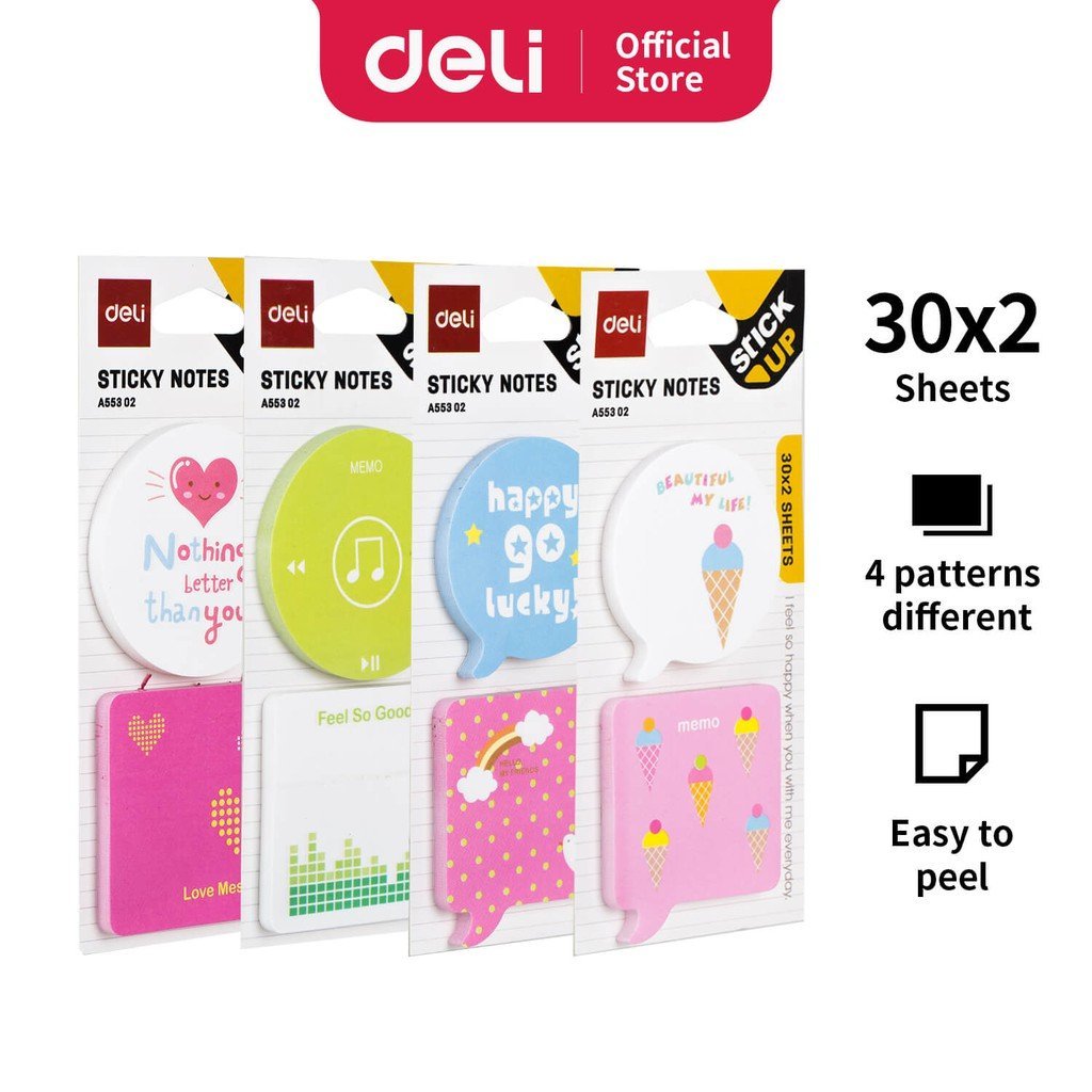 Notas Adhesivas Deli x 2 unidades **Good Ideas** Tematicas