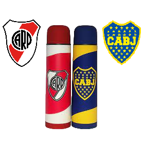 Termo Acero Inoxidable "RIVER / BOCA" 1 Litro