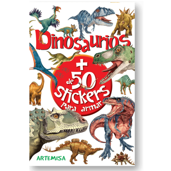 CREA TU LIBRO * DINOSAURIOS + de 50 STICKERS * // TAPA SEMI RIGIDA 31x23  // (ARTEMISA)