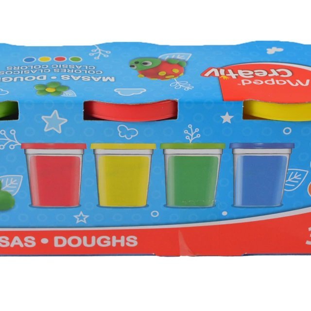 Masas Perfumadas Maped - Caja x 4 colores - Creativ (Azul, Rojo, Verde, Amarillo) En Pote