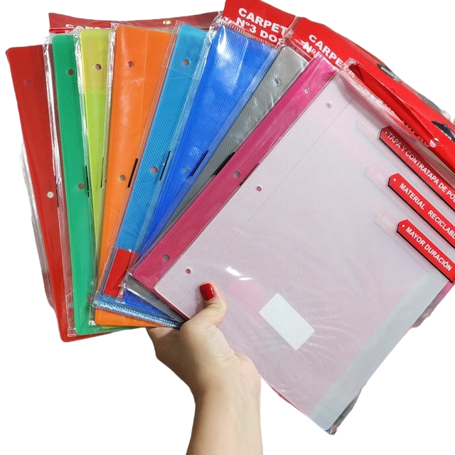 Tapa de Carpeta Escolar N3 LISAS " LINE - TRASLUCIDOS - " (Polipropileno)