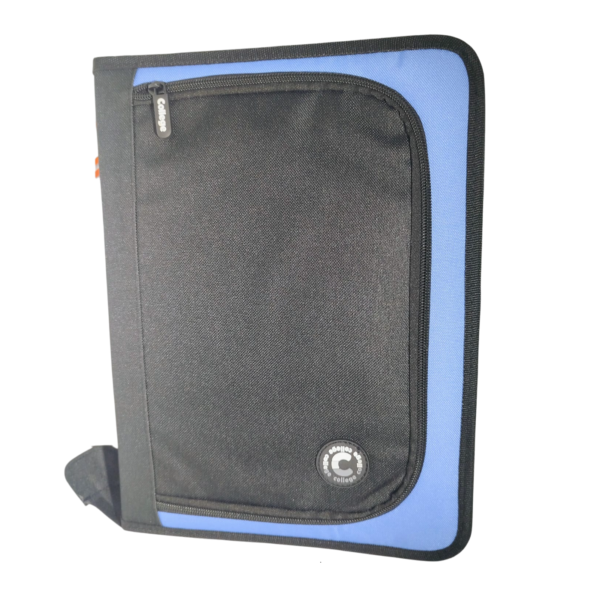 Carpetas 3 anillos C/ Cierre " Negra C/ Azul y Caartuchera" College * Cod 364*