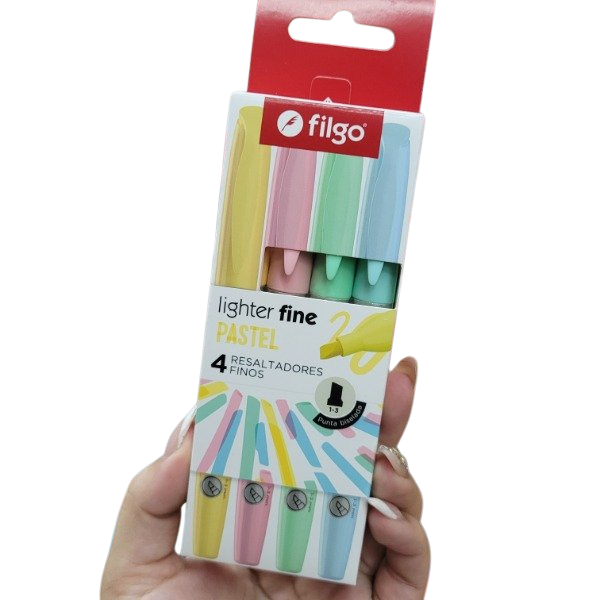 Resaltadores Filgo x 4 Pastel en Blister