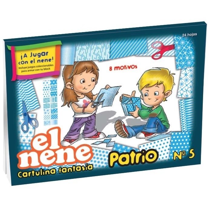 BLOCK DE DIBUJO FANTASIA "PATRIO” EL NENE NUMERO 5