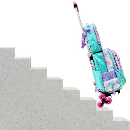 Set x 3 *SONIC* Mochila Con Carro 3D + Lonchera Termica + Cartuchera -Ruedas Escaladoras x 3 Reforzadas- Escolar