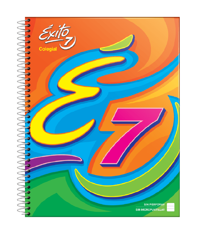 CUADERNOS C/ ESPIRAL 27 X 21 ” COLEGIAL ” A4 EXITO 100 HOJAS