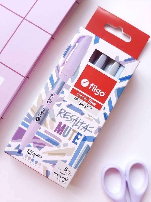 Resaltadores Filgo Pastel "MUTE" x 5 (NUEVOS COLORES)