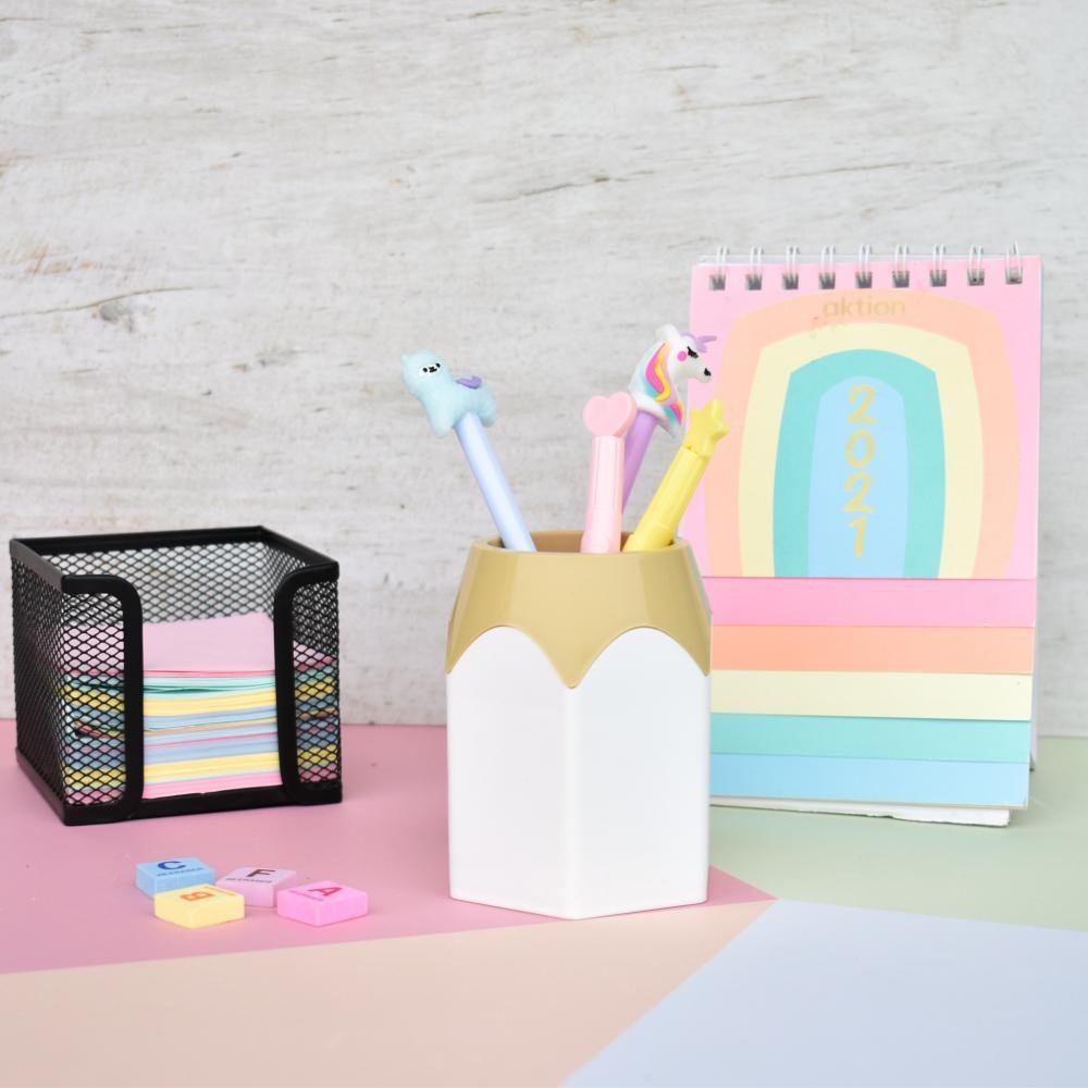 PortaLapiz Pastel - BLANCO - con forma de " Lapiz "