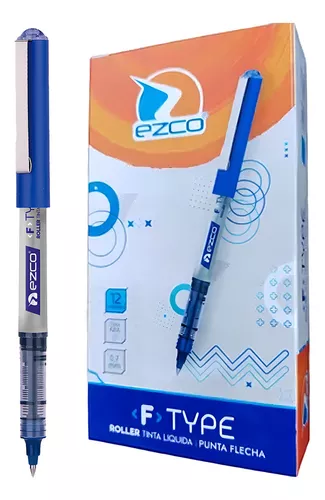Lapiceras Roller "Ezco Punta Flecha" Tinta AZUL 0,7mm