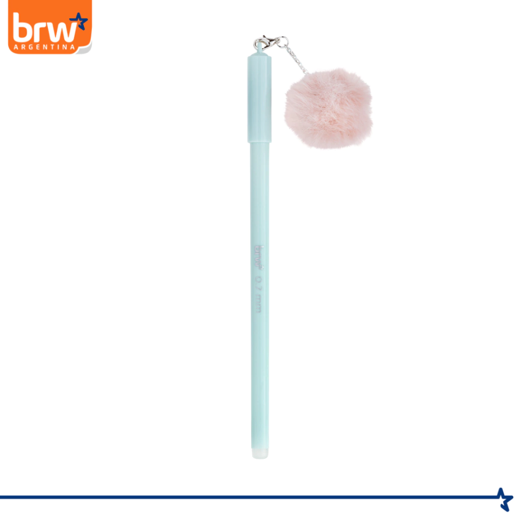 LAPICERA BORRABLE " POMPÓN " TINTA AZUL Fantasía (c/ Repuesto Especial)