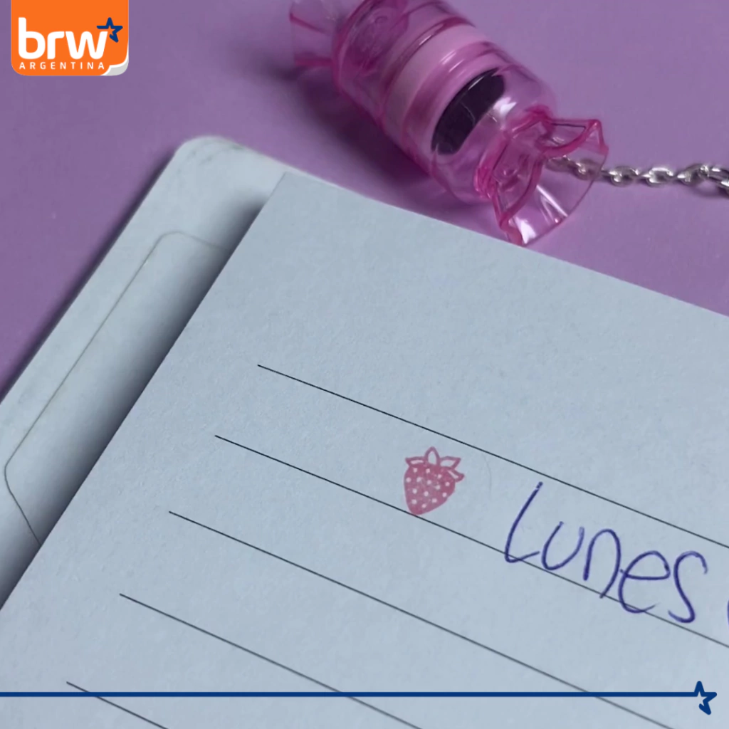 Lapicera con Sellitos x 2 " CANDY " Premium (Tinta Azul) Trazo Fino BRW