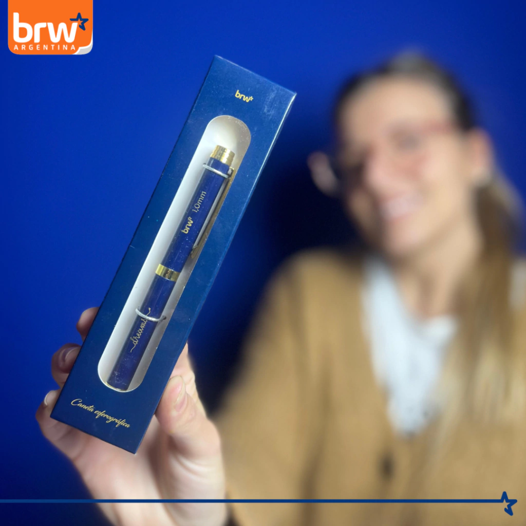 Lapiceras Metálicas * Con Caja de Regalo * Azul C/ Dorado PREMIUM