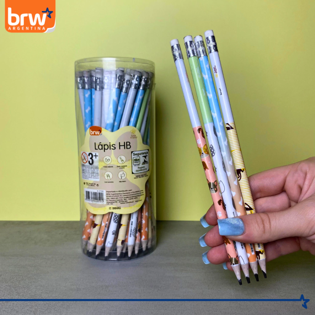 Lapiz Negro BRW Grafito ** BEST FRIENDS (MASCOTAS) **