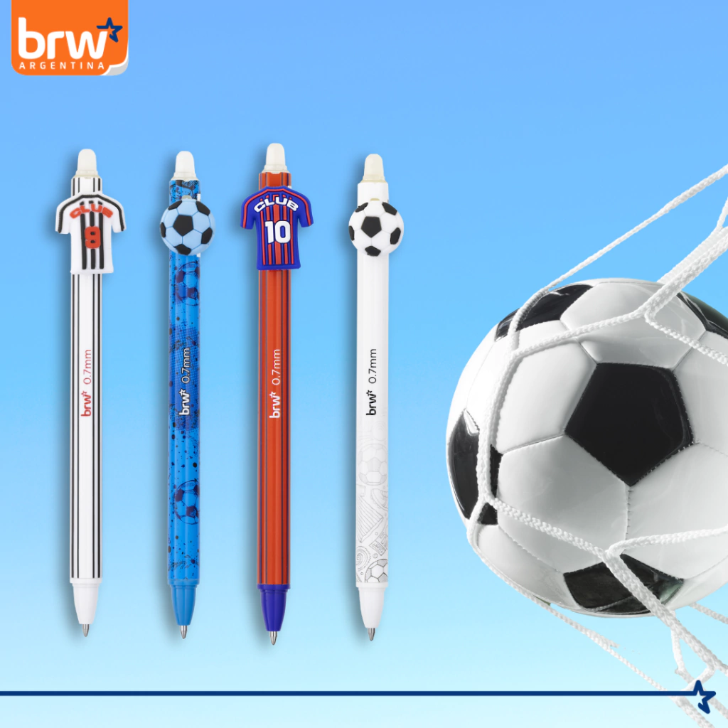 Lapicera BORRABLE Retráctil " CENTRAL CORDOBA " (Tinta Azul) Trazo Fino BRW (C/ Repuesto PELIKAN)