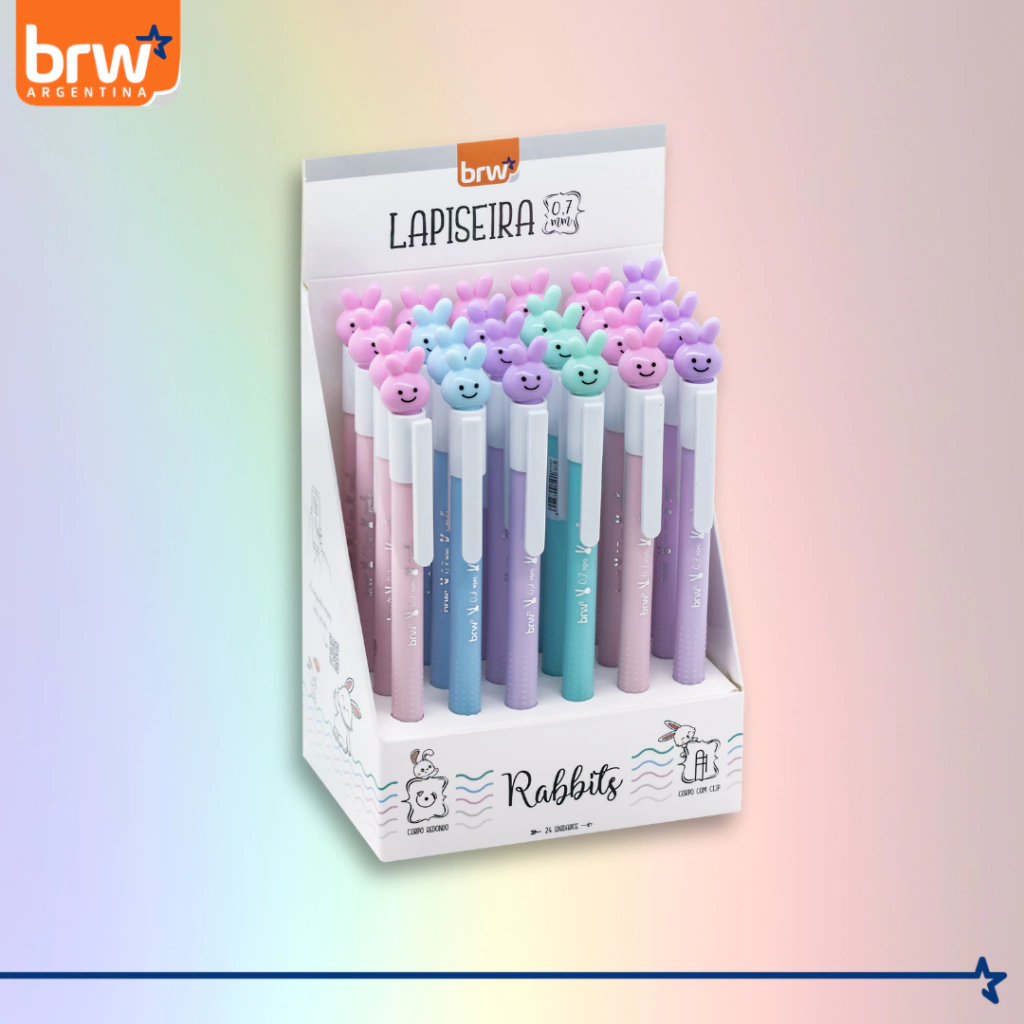 PORTAMINAS BRW ** CONEJITOS PASTEL**  0.7 mm