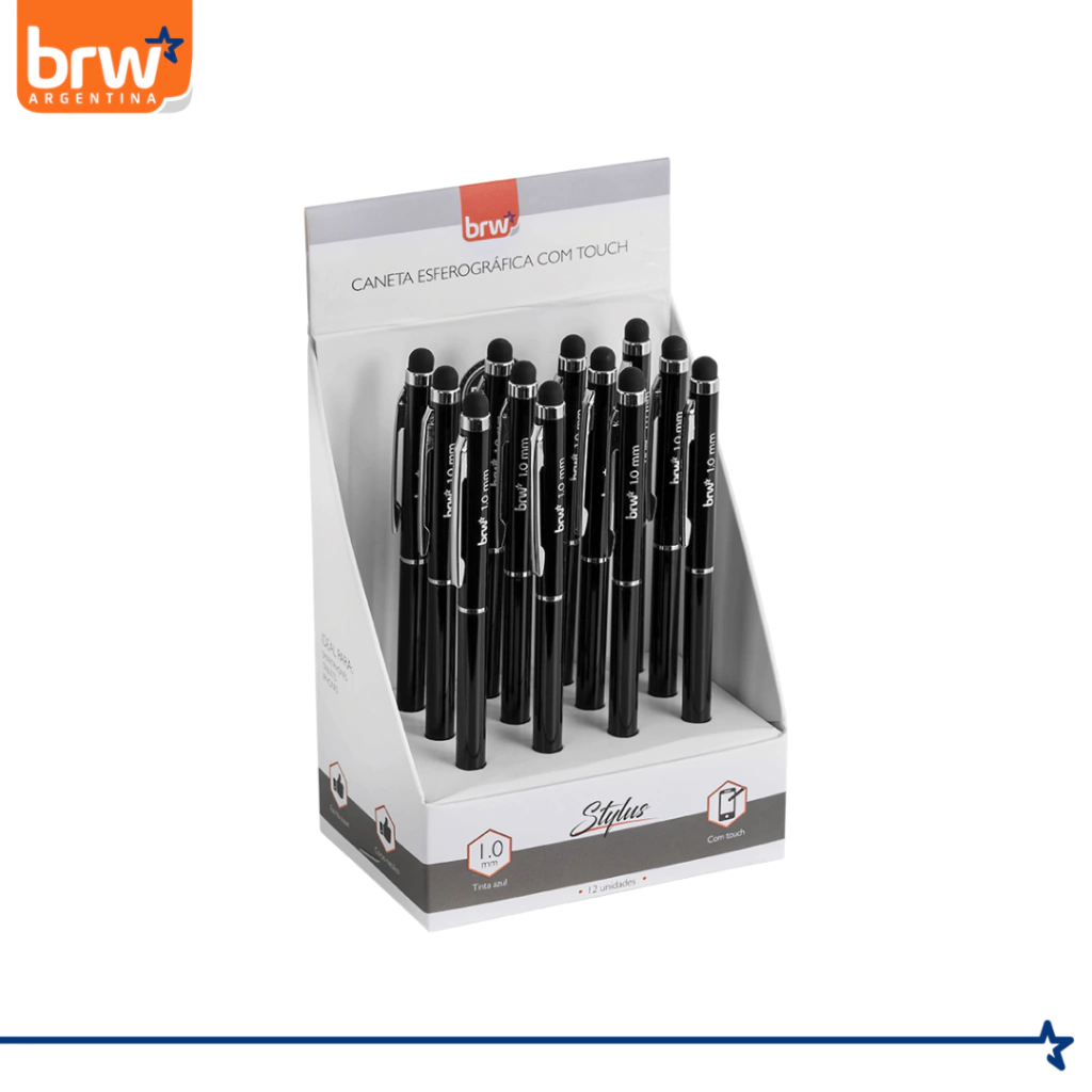 Lapiceras C/ Tactil * TOUCH PRIME * Para Celular + Boligrafo tinta Azul (Linea PREMIUM) BRW
