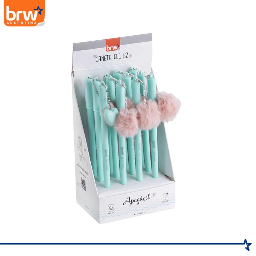 LAPICERA BORRABLE " POMPÓN " TINTA AZUL Fantasía (c/ Repuesto Especial)